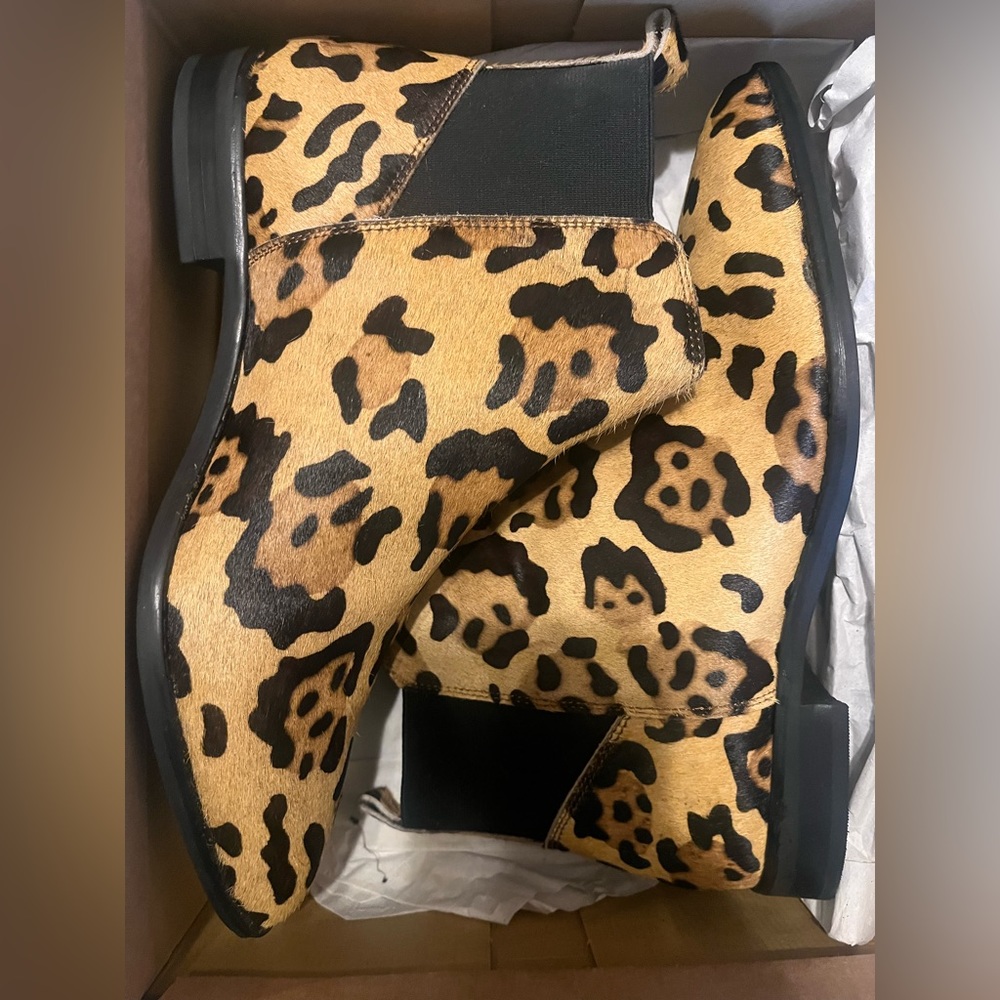 BRAND NEW ASOS PONY HAIR CHELSEA BOOTS